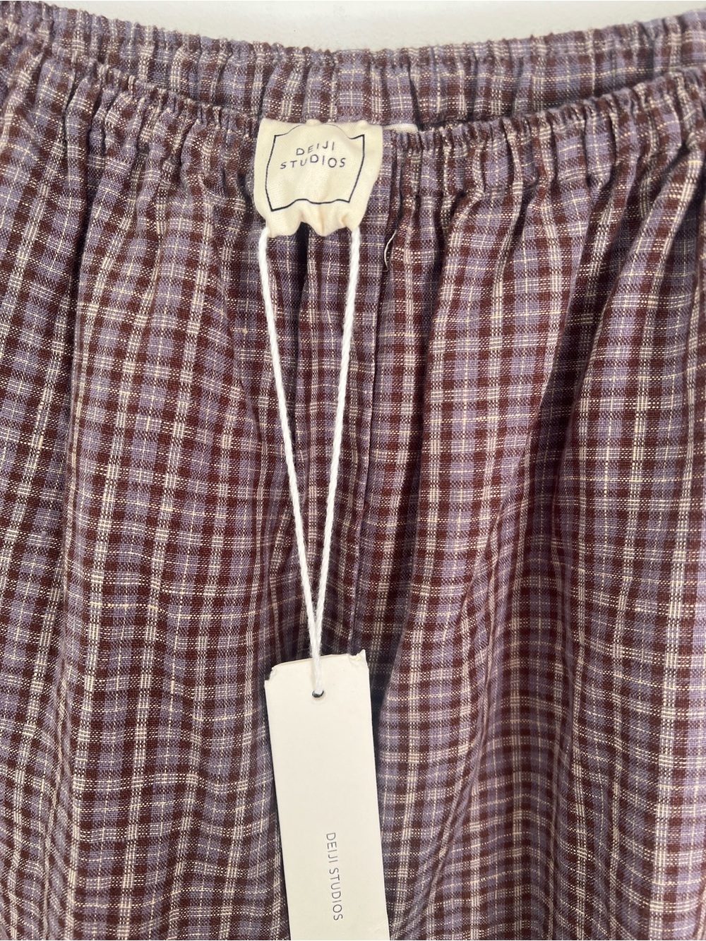 NWT Deiji Studios Ease Trousers in Russet Check - Size Large - Picture 4 of 7